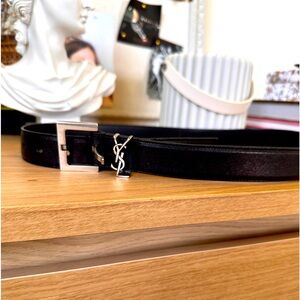 Saint Laurent Men’s Leather Belt - Black